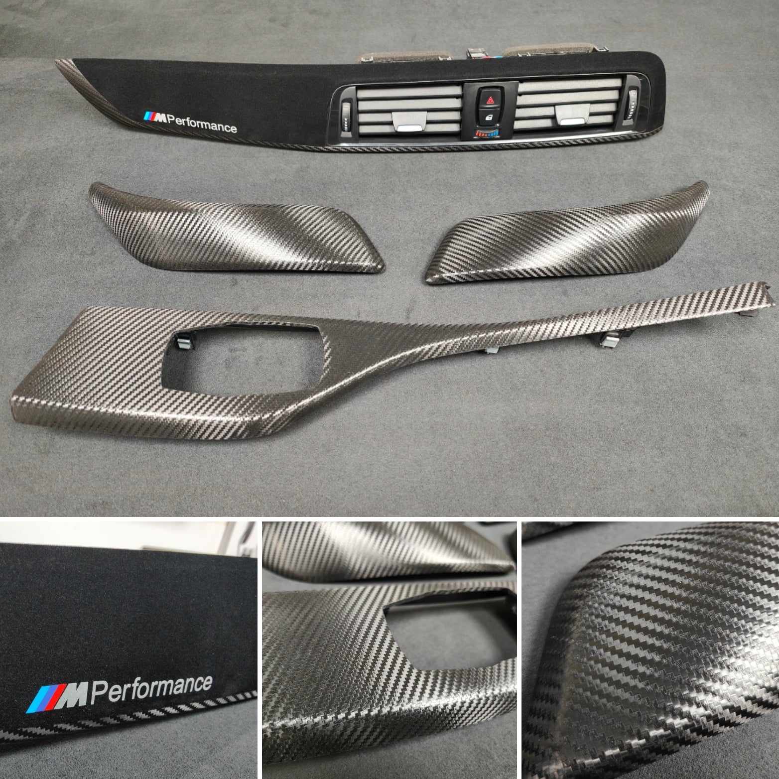 BMW F21 F22 LCI-2 PERFORMANCE STYLE INTERIOR TRIM SET - DEEP TEXTURED GLOSSY CARBON (MTD-TEX)