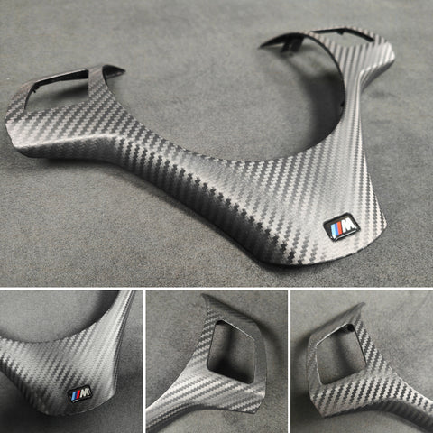 BMW E90 E91 E92 E93 - M-SPORT BLACK CARBON STEERING COVER TRIM