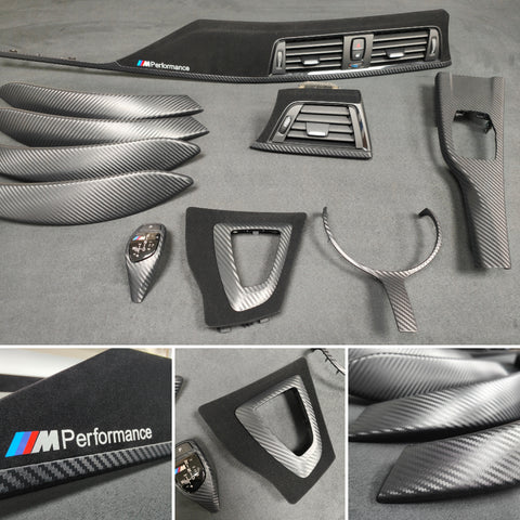 WRAPPING SERVICE - BMW F3X F8X PERFORMANCE STYLE INTERIOR TRIM SET - 3D CARBON