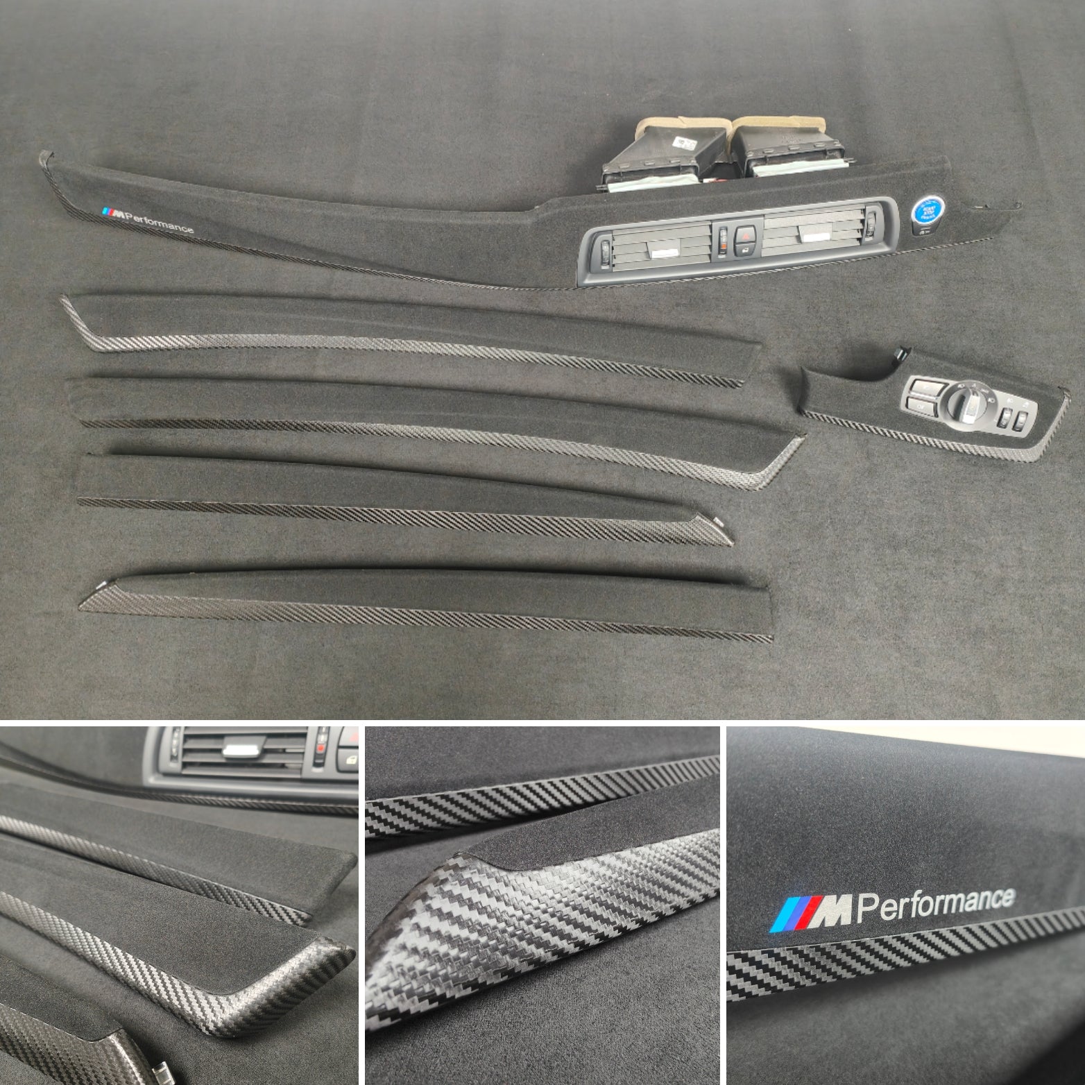 BMW F10 F11 M5 PERFORMANCE STYLE / TEXTURED BLACK CARBON INTERIOR TRIM SET