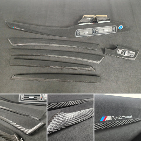 BMW F10 F11 M5 PERFORMANCE STYLE / TEXTURED BLACK CARBON INTERIOR TRIM SET