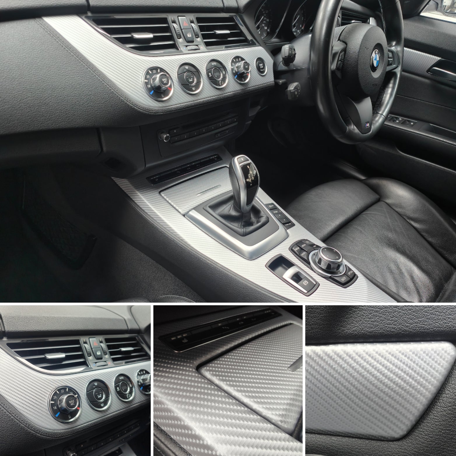 BMW Z4 E89 INTERIOR WRAPPING SERVICE - SILVER 4D CARBON