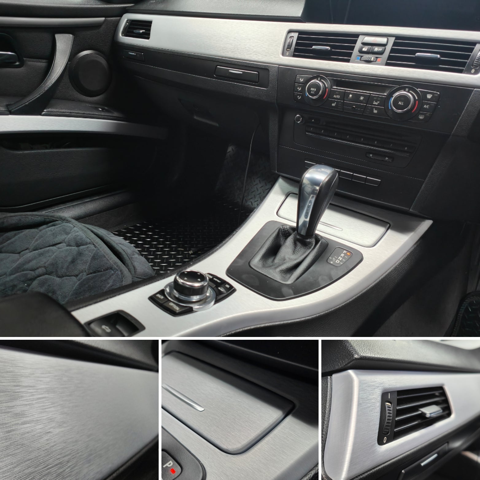 WRAPPING SERVICE - BMW E90 E91 E92 E93 INTERIOR TRIM SET - SILVER BRUSHED STEEL