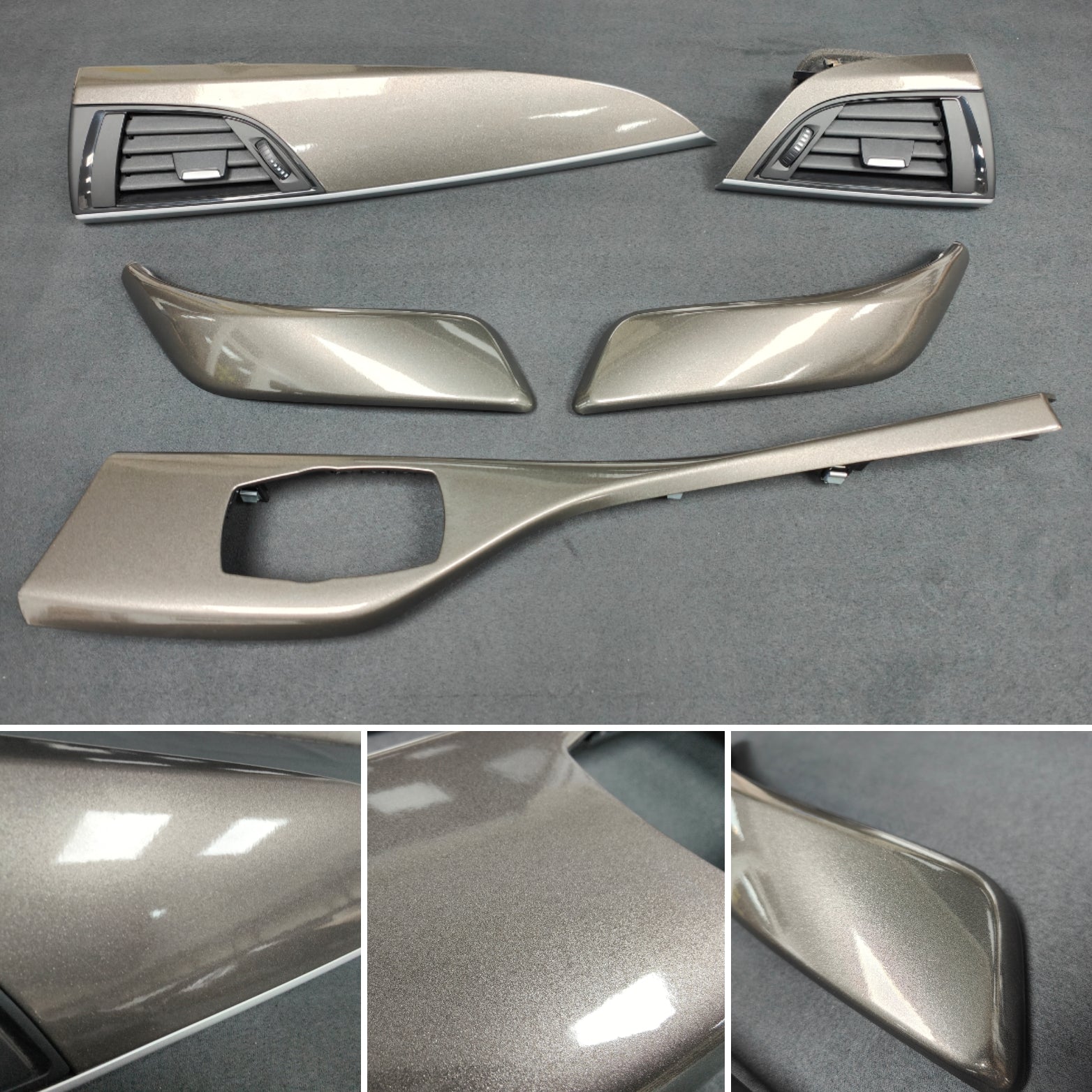 BMW F21 F22 TRIM SET 3M METALLIC GREY / SILVER ACCENT