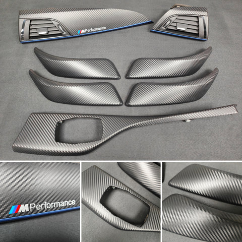 BMW F20 INTERIOR TRIM SET - 3D CARBON / BLUE ACCENT (#3)