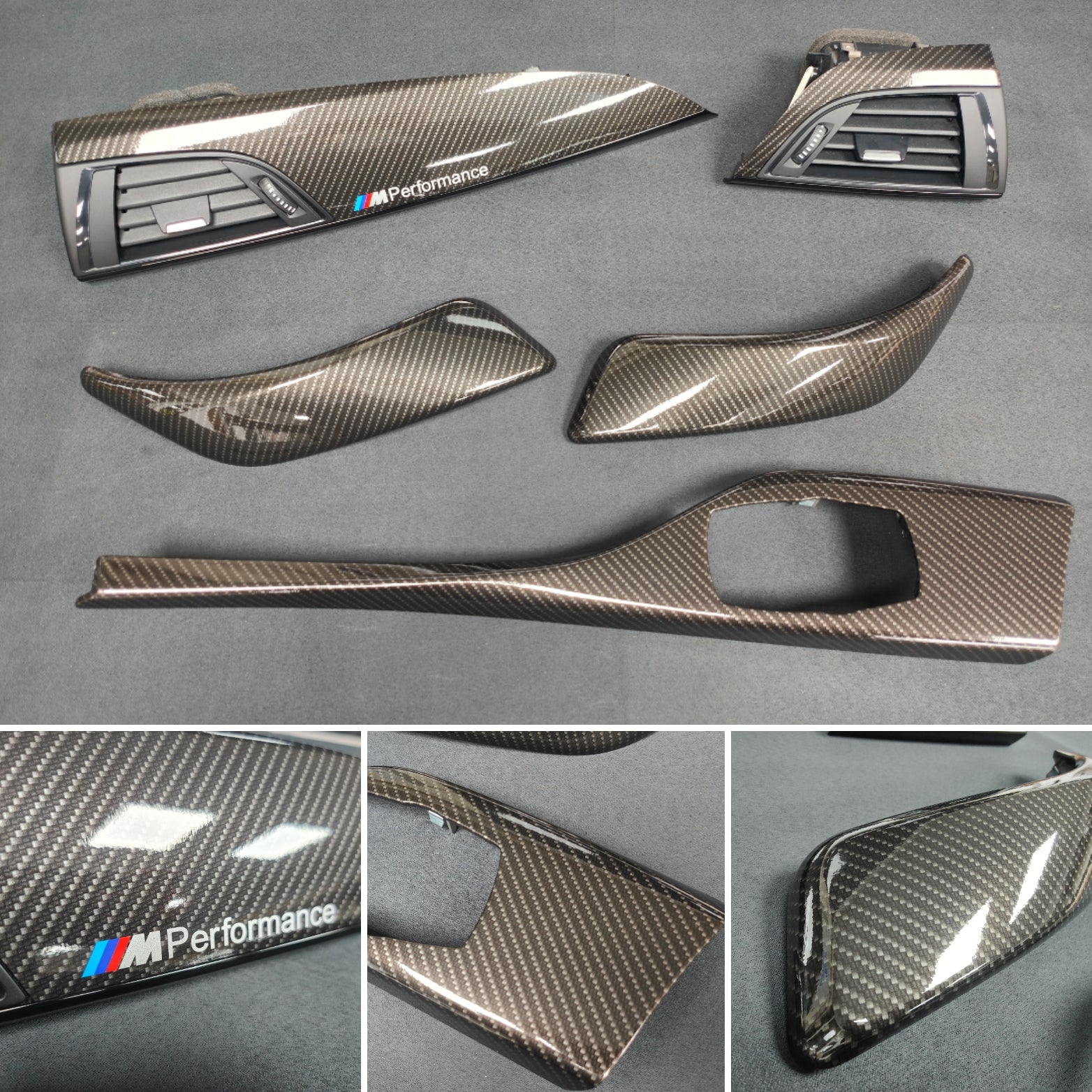 BMW F21 F22 INTERIOR TRIM SET - HIGH GLOSS CARBON / GLOSS BLACK ACCENT (MTD-HG)