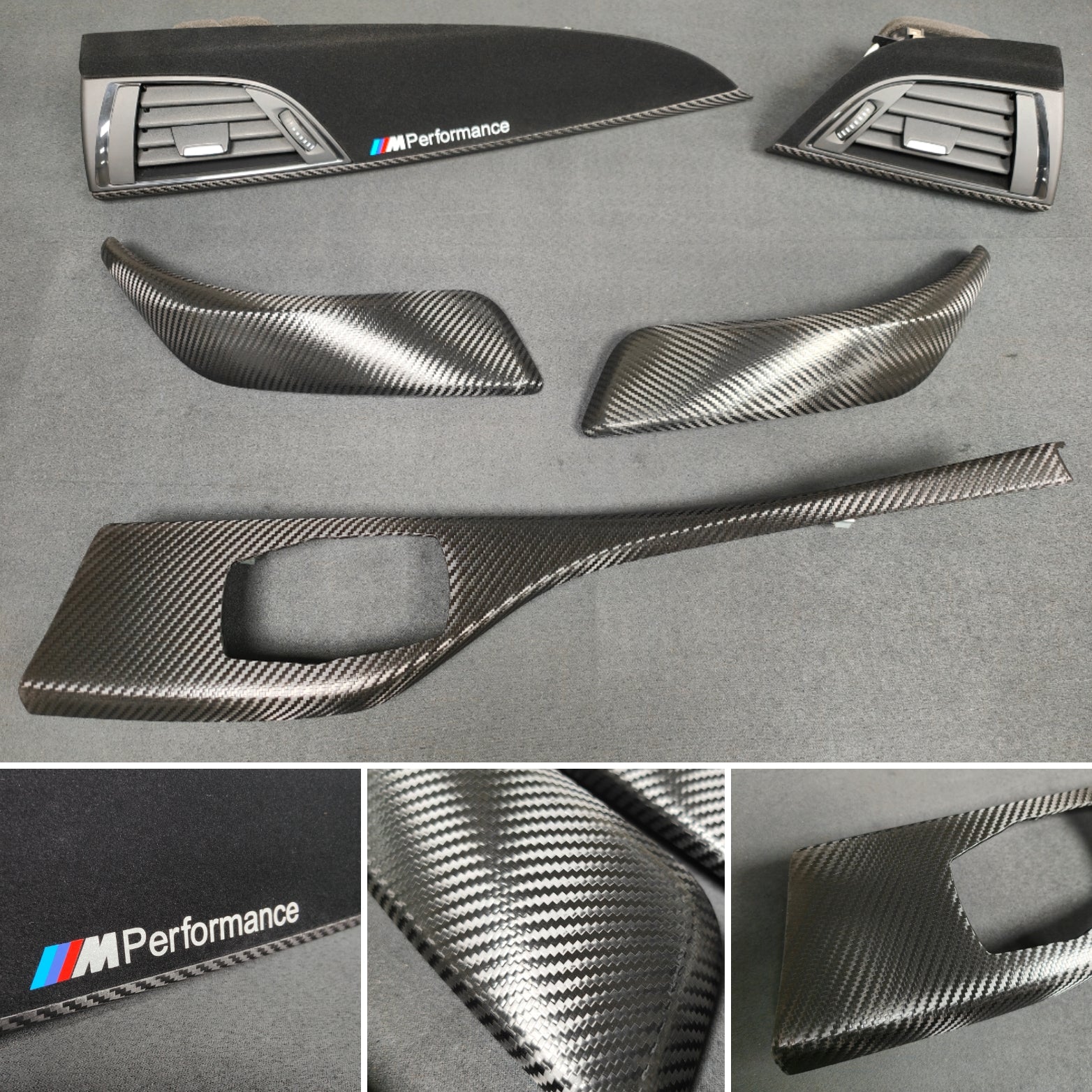 BMW F21 F22 PERFORMANCE STYLE INTERIOR TRIM SET - DEEP TEXTURED GLOSSY CARBON (MTD-TEX)