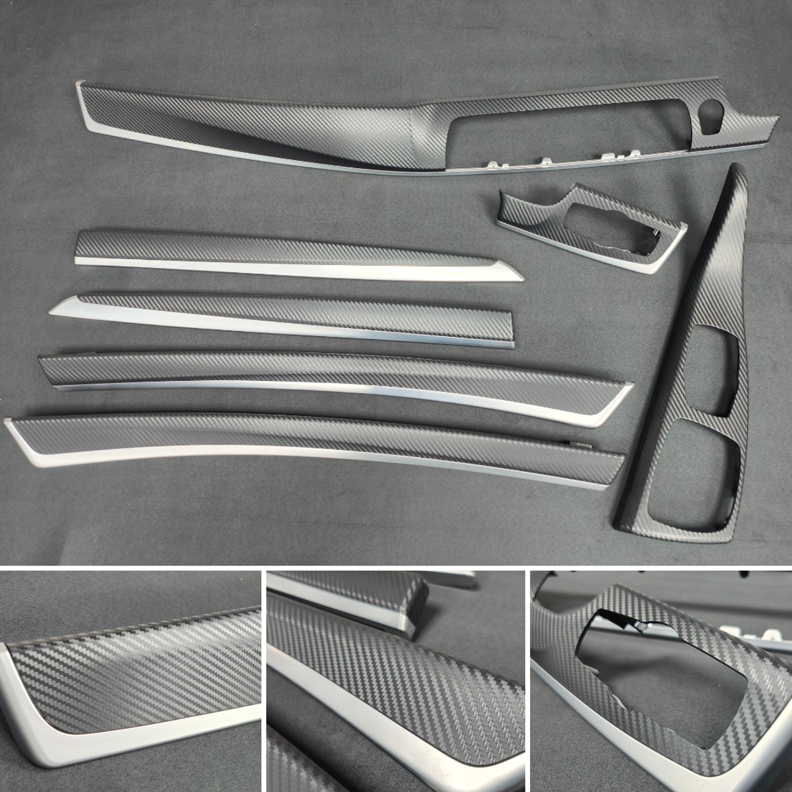 BMW F10 F11 MANUAL INTERIOR TRIM SET -  3D BLACK CARBON