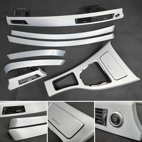 BMW E90 / E91 SILVER BRUSHED ALUMINIUM INTERIOR TRIM SET