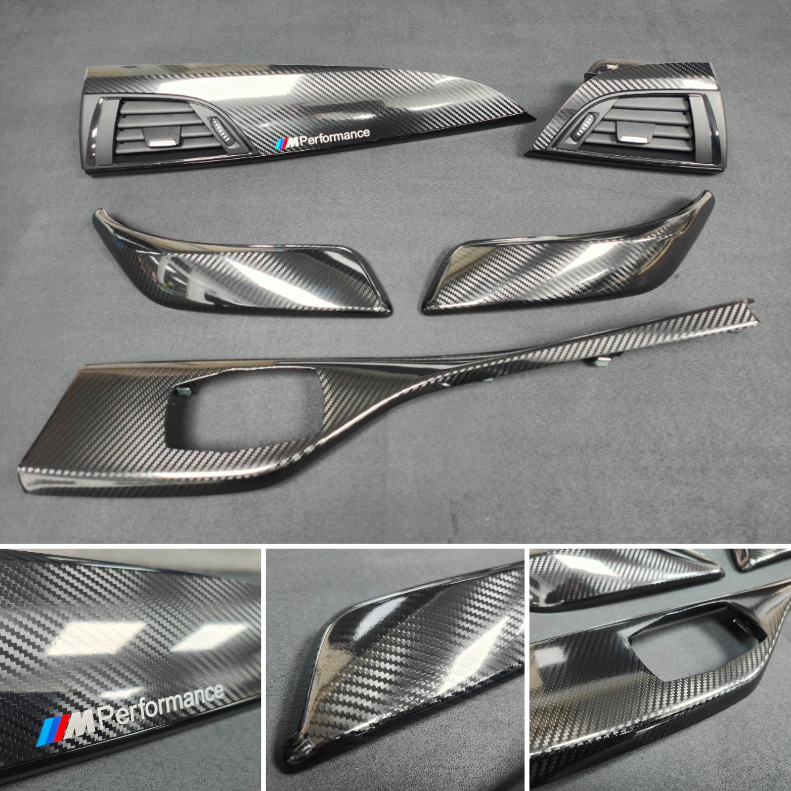 BMW F21 / F22 INTERIOR TRIM SET - BLACK ULTRA GLOSS CARBON / BLACK ACCENT (#25)