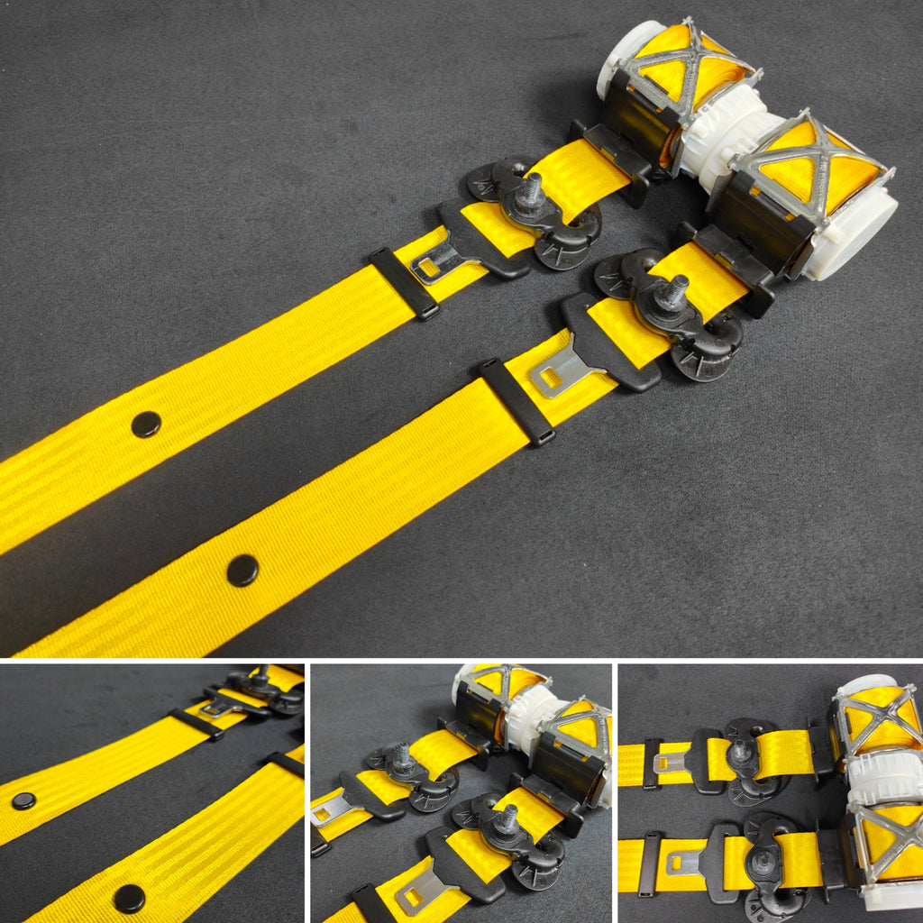 BMW 3-SERIES F30 / F31 / F80 M3 YELLOW FRONT SEAT BELT SET