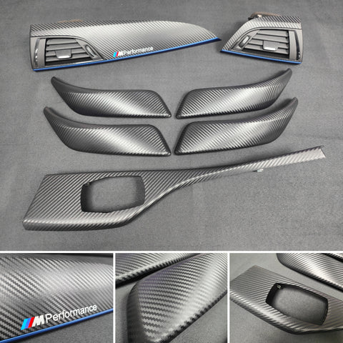 BMW F20 INTERIOR TRIM SET - 3D CARBON / BLUE ACCENT (#33)