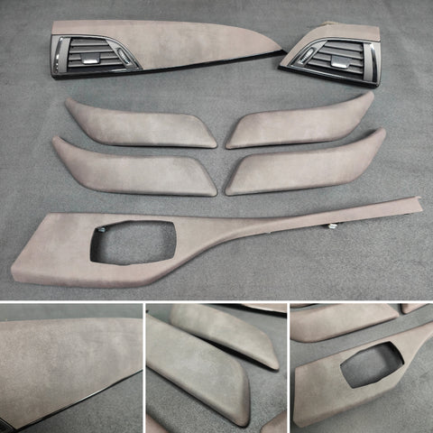 BMW F2X INTERIOR TRIM SET - ALCANTARA LOOK VINYL / GLOSS BLACK ACCENT F20 F21 F22 (#30)