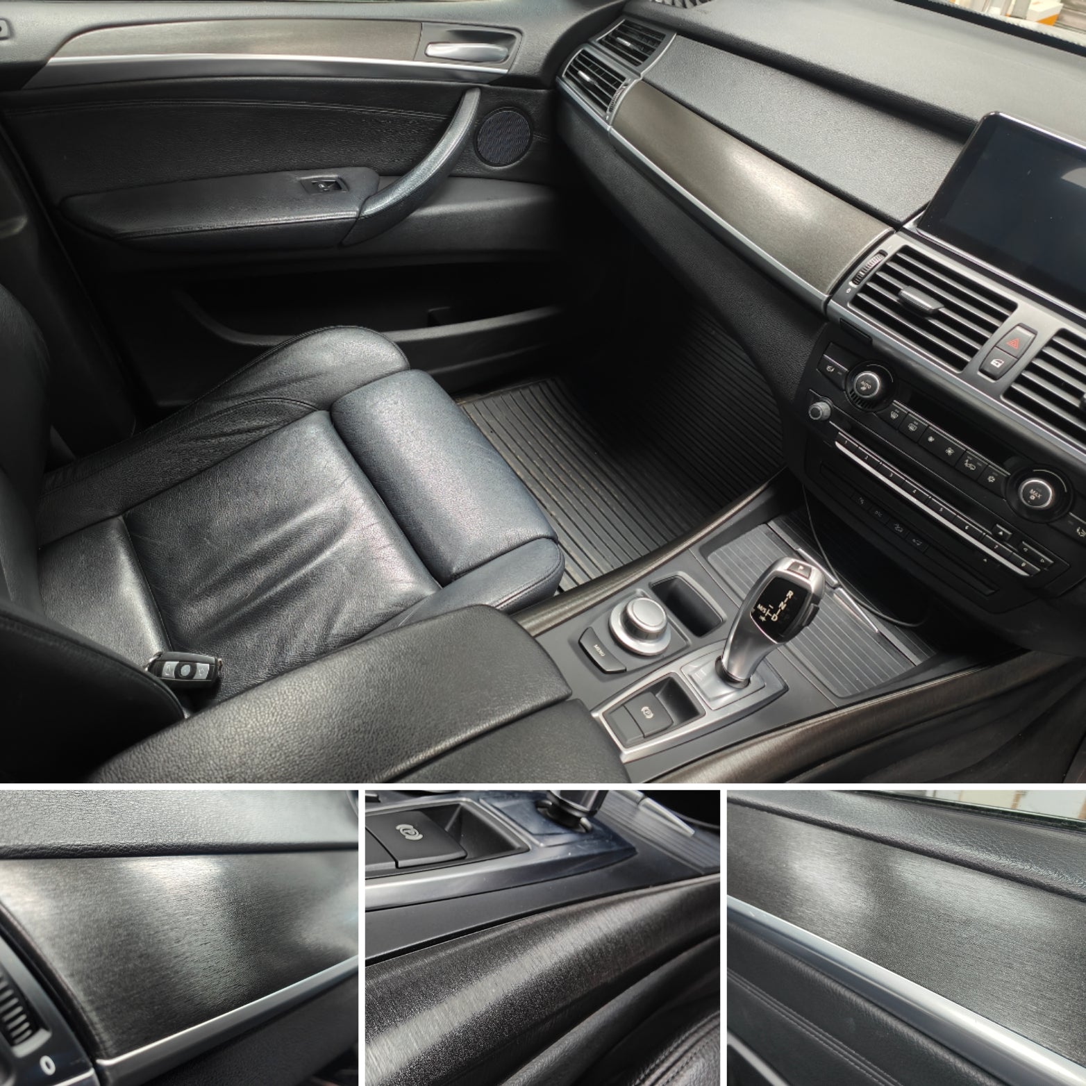 BMW X5 E70 / X6 E71 INTERIOR WRAPPING SERVICE - BLACK BRUSHED ALUMINIUM