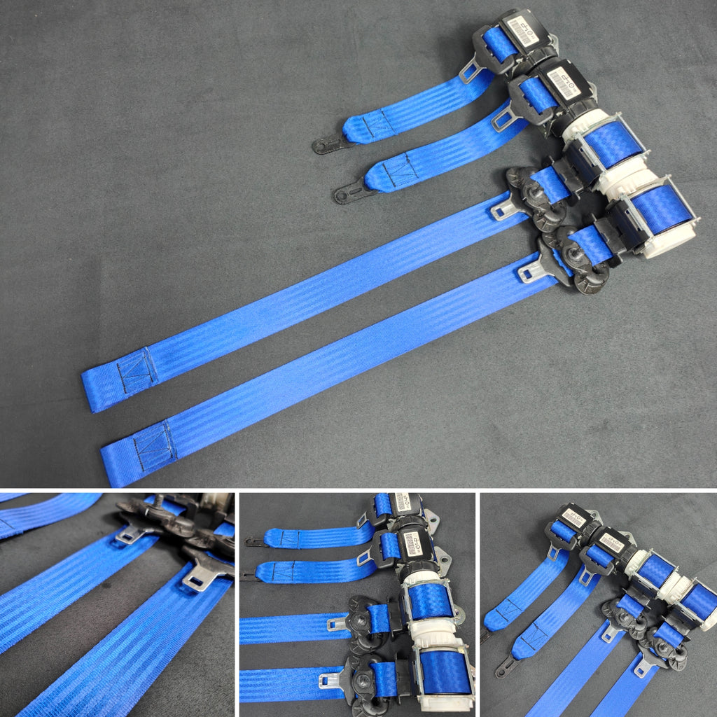 BMW 4-SERIES F32 / F82 M4 COUPE BLUE FRONT & REAR SEAT BELT SET