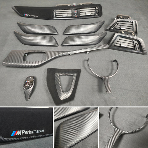 BMW F20 F21 F22 F23 LCI-2 PERFORMANCE STYLE INTERIOR TRIM SET - 3D CARBON - WRAPPING SERVICE