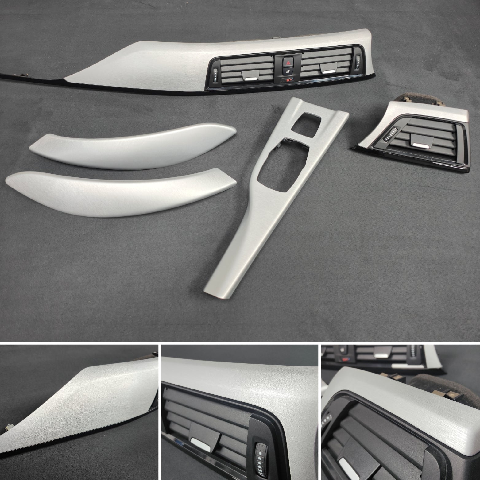 BMW F32 F82 M4 LCI INTERIOR TRIM SET - BLACK BRUSHED STEEL