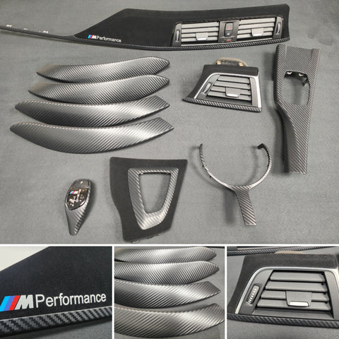 BMW F30 F31 F36 F80 LCI COMPLETE PERFORMANCE STYLE INTERIOR TRIM SET - 3D CARBON