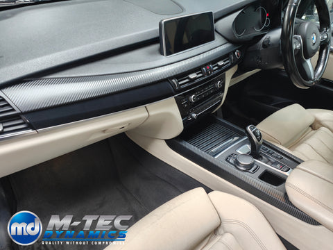 WRAPPING SERVICE - BMW X5 F15 INTERIOR TRIM SET - PERFORMANCE STYLE 3D CARBON / ALCANTARA