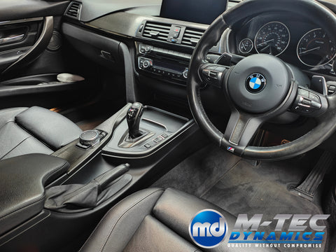 WRAPPING SERVICE - BMW F3X INTERIOR TRIM SET - BLACK BRUSHED ALUMINIUM STEEL - F30 F31 F32 F33 F36