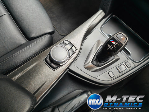 WRAPPING SERVICE - BMW F3X INTERIOR TRIM SET - BLACK BRUSHED ALUMINIUM STEEL - F30 F31 F32 F33 F36