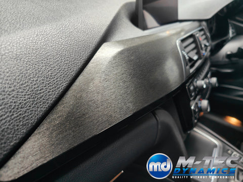 WRAPPING SERVICE - BMW F3X INTERIOR TRIM SET - BLACK BRUSHED ALUMINIUM STEEL - F30 F31 F32 F33 F36