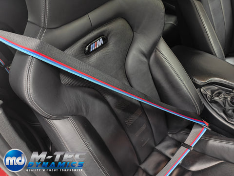 BMW 1-SERIES F20 / F21 COMPETITION WIDE STRIPE SEAT BELTS - FITTING BASED ON EXCHANGE SERVICE