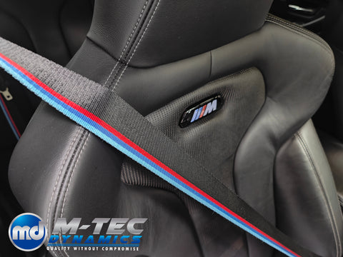 BMW 1-SERIES F20 / F21 COMPETITION WIDE STRIPE SEAT BELTS - FITTING BASED ON EXCHANGE SERVICE