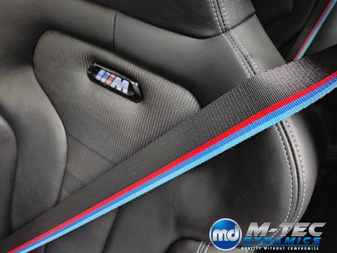 BMW 1-SERIES F20 / F21 COMPETITION WIDE STRIPE SEAT BELTS - FITTING BASED ON EXCHANGE SERVICE