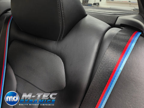 BMW F06 F12 F13 - COMPETITION WIDE STRIPE - SEAT BELT RE-WEBBING SERVICE - REMOVAL, RE-WEB & REFIT (FRONT & REAR)