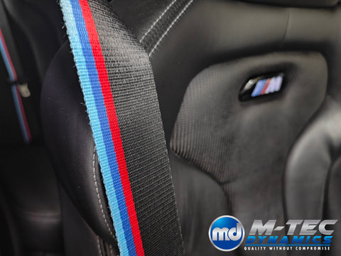 BMW 3-SERIES F30 / F31 COMPETITION WIDE STRIPE SEAT BELTS - FITTING BASED ON EXCHANGE SERVICE