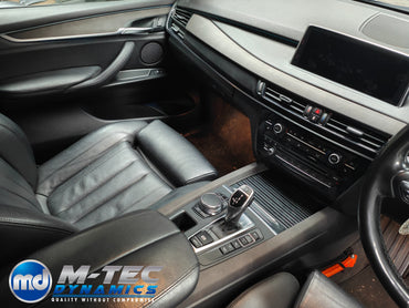 BMW X5 F15 INTERIOR TRIM SET WRAPPING SERVICE - ALCANTARA STYLE VINYL & FABRIC COMBO