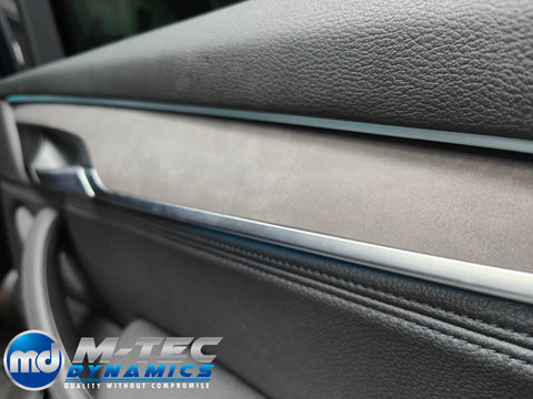 BMW X5 F15 INTERIOR TRIM SET - CUSTOM ALCANTARA STYLE VINYL & FABRIC COMBO