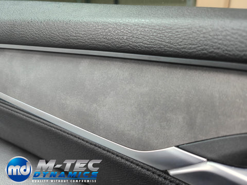 BMW X5 F15 INTERIOR TRIM SET - CUSTOM ALCANTARA STYLE VINYL & FABRIC COMBO