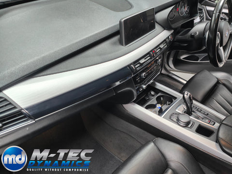 BMW X5 F15 INTERIOR TRIM SET WRAPPING SERVICE - 4D SILVER CARBON