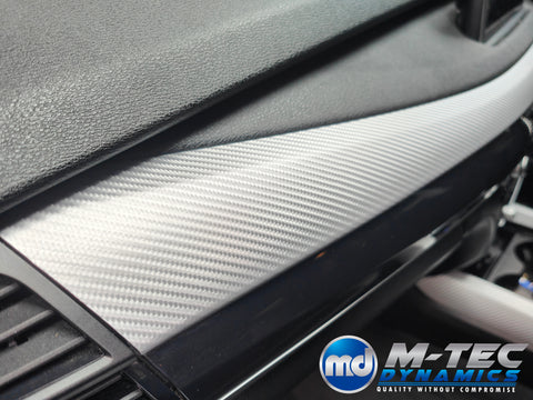 BMW X5 F15 INTERIOR TRIM SET WRAPPING SERVICE - 4D SILVER CARBON