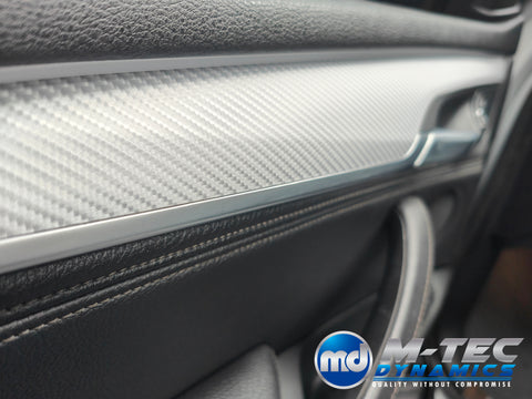 BMW X5 F15 INTERIOR TRIM SET WRAPPING SERVICE - 4D SILVER CARBON