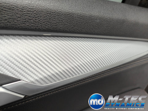 BMW X5 F15 INTERIOR TRIM SET WRAPPING SERVICE - 4D SILVER CARBON