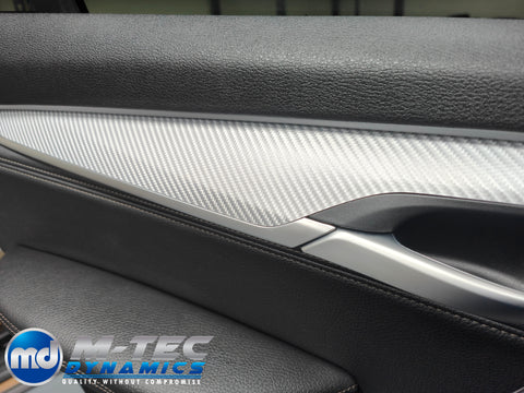 BMW X5 F15 INTERIOR TRIM SET WRAPPING SERVICE - 4D SILVER CARBON