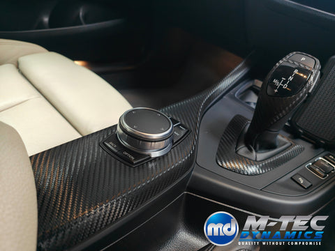 BMW F20 F21 F22 F23 LCI-2 INTERIOR TRIM SET - PREMIUM TEXTURED BLACK CARBON - WRAPPING SERVICE