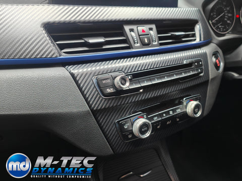 BMW X1 F48 INTERIOR TRIM SET WRAPPING SERVICE - 3D CARBON INC. CENTRE CONSOLE