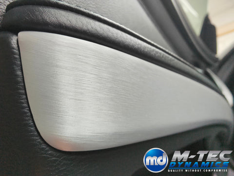 WRAPPING SERVICE - BMW E90 E91 E92 E93 INTERIOR TRIM SET - SILVER BRUSHED STEEL