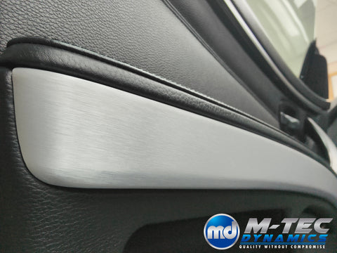 WRAPPING SERVICE - BMW E90 E91 E92 E93 INTERIOR TRIM SET - SILVER BRUSHED STEEL