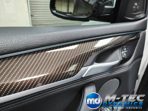 BMW X5 F15 INTERIOR TRIM SET WRAPPING SERVICE - HIGH GLOSS CARBON