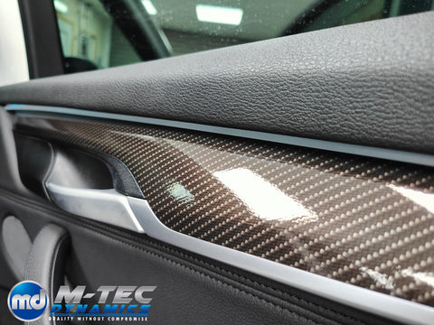 BMW X5 F15 INTERIOR TRIM SET WRAPPING SERVICE - HIGH GLOSS CARBON