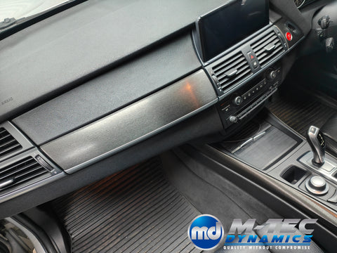 BMW X5 E70 / X6 E71 INTERIOR WRAPPING SERVICE - BLACK BRUSHED ALUMINIUM