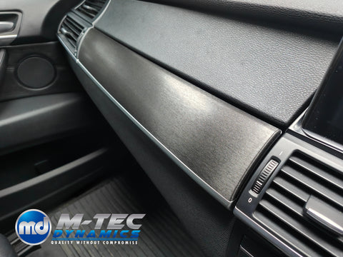 BMW X5 E70 / X6 E71 INTERIOR WRAPPING SERVICE - BLACK BRUSHED ALUMINIUM