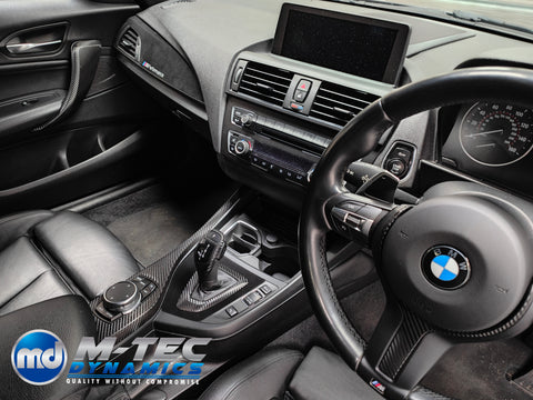 WRAPPING SERVICE - BMW F2X INTERIOR TRIM SET - PERFORMANCE STYLE / DEEP TEXTURED GLOSSY CARBON (MTD-TEX) - F20 F21 F22 F23