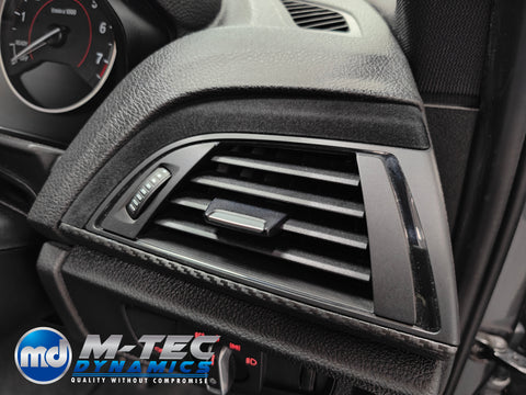 WRAPPING SERVICE - BMW F2X INTERIOR TRIM SET - PERFORMANCE STYLE / DEEP TEXTURED GLOSSY CARBON (MTD-TEX) - F20 F21 F22 F23