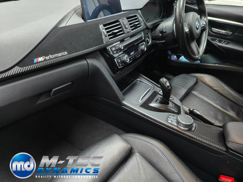 WRAPPING SERVICE - BMW F3X INTERIOR TRIM SET - PERFORMANCE STYLE / DEEP TEXTURED GLOSSY CARBON (MTD-TEX) F30 F31 F32 F33 F36